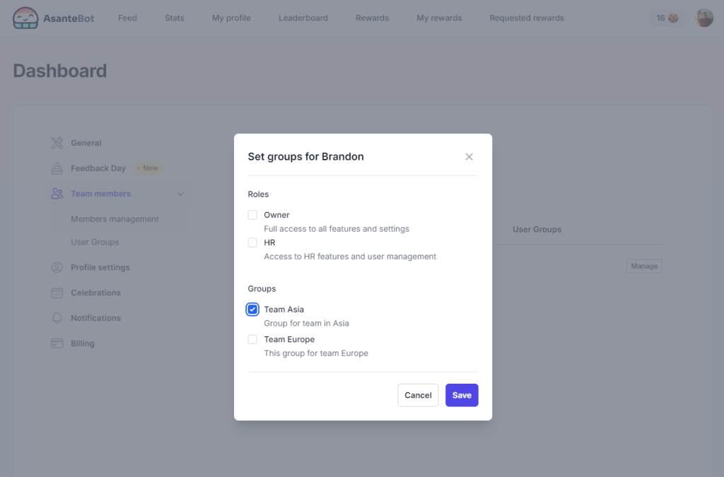 user groups asante bot